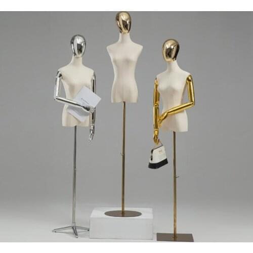 4style Arm Color Sewing Female Hand Mannequin Full Body Triangle Base Dress Model,Jewelry Flexible Women,Adjustable Doll D370