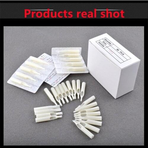 50pcs White Conventional Tattoo Disposable Needle Mouth Tattoo Needle Mouth Special Consumables Tattoo Equipment Supplies