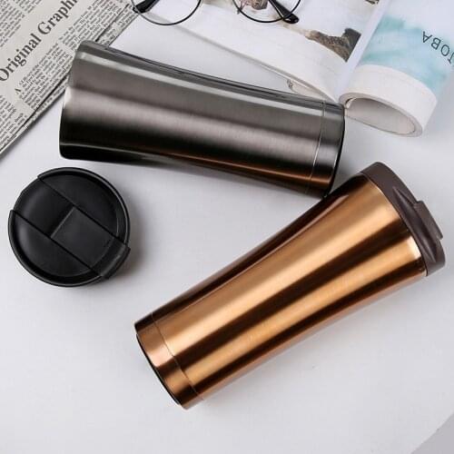 500ml Car Coffee Mug Double Wall Stainless Steel Insulated Vacuum Thermos Cup Travel Tea Water Thermal Bottle Tumbler Thermocup