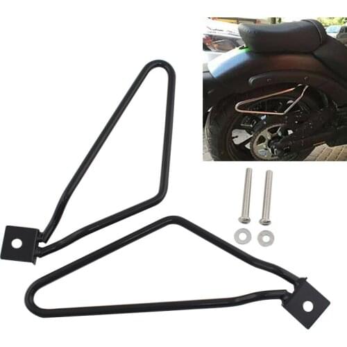 Motorcycle Accessories Black Saddle Bag Support Bars Mount Bracket For Harley Sportster 883 Iron XL883N Dyna Fat Bob Holder