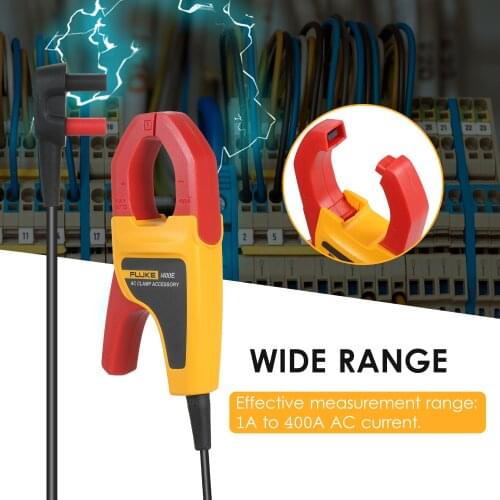 FLUKE i400E Digital Clamp Meter Multimeter AC Current with Dual Banana Jack 1A~400A AC Current Range 5Hz~20kHz Bandwidth meter