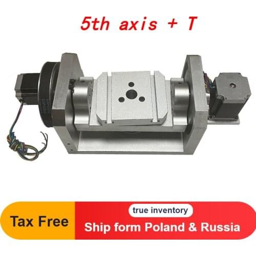 CNC Dividing Head Cnc 5axis 4th Aixs Rotary Axis Tailstock 57 Stepper Motor