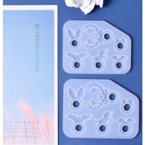 Rabbit Ear Finger Ring Mold Resin Jewelry Making Tools UV Epoxy Resin Ornaments Molds For Jewelry Silicone Mould Accessories