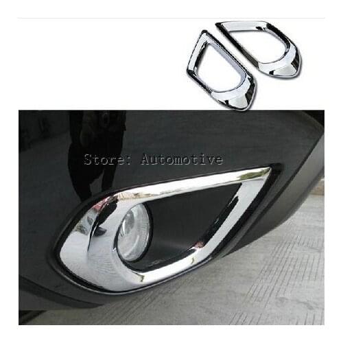 Chrome car front Fog lights Lamp cover trim For Subaru FORESTER 2013 2014 2015 2016 2017