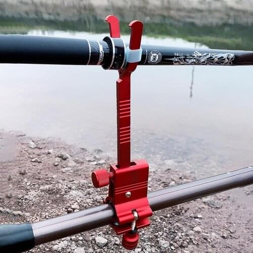 Anti-dragging Fishing Rod Bracket Aluminum Alloy Large Object Pole Locker for Carp