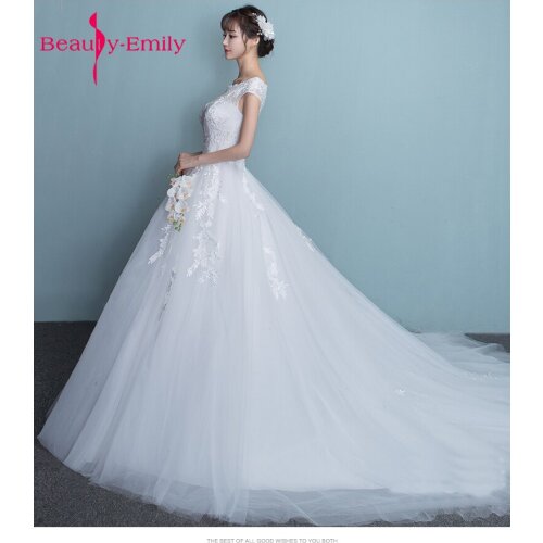Summer Exquisite lace up ball gowns high quality appliques Wedding Dresses 2018 new wedding Party dress Vestido De Festa