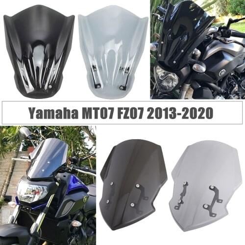 For YAMAHA MT07 FZ07 2013 2014 2015 2016 2017 2018 2019 2020 Motorcycle Windshield FZ-07 MT 07 Parabris FZ 07 MT-07 Windscreen