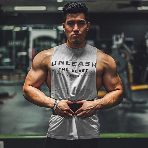 2021 Gym Tank Top Men Letter Printing Faith Shirt Fitness Clothing Mens Summer Sports Casual Slim Graphic Tees Shirts Vest Tops