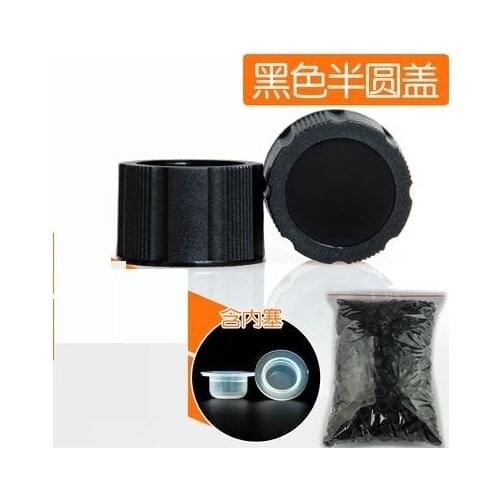 5/10/15/20/30/50/100ml Reusable Empty Brown Essential Oil Bottle Small Black Plastic Cap Stopper Drip Plug Refillable Container