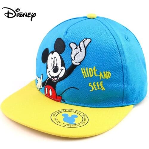 Disney New fashion childrens hat cartoon mickey embroidery baby hats Adjustable boys girls cap for kids 2-12 year
