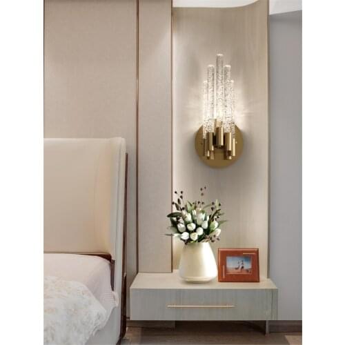 Nordic E14 icy crystal wall lamps modern aisle corridor lamp hotel living room bathroom background wall sconces lights fixtures