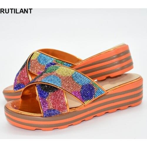 New Arrival Women Wedding Shoes Bride Italian Women Party Shoes Decorated with Rhinestone Ladies Shoes and Sandals African Shoe