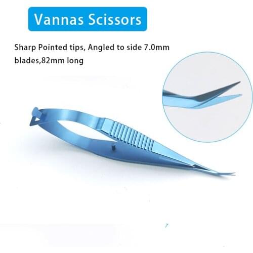 Ophthalmic Angled Vannas Scissor Ophthalmic Eye Instrument