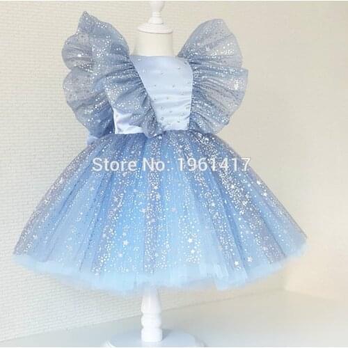 Girls Dresses summer Kids Princess Dress O-neck Ball Gown Kids Clothes Open Back Toddler Girl Children costume