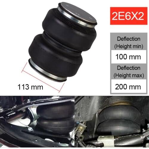 Air Ride Suspension Double Convolute Rubber Air Spring/Air Bag Shock Absorber 2E6X2 Professional Modified Car Accessories