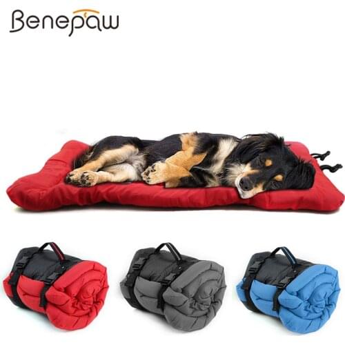 Benepaw Portable Dog Bed Waterproof Durable Antiskid Pet Mat For Small Medium Large Dogs For Traveling Hiking Camping