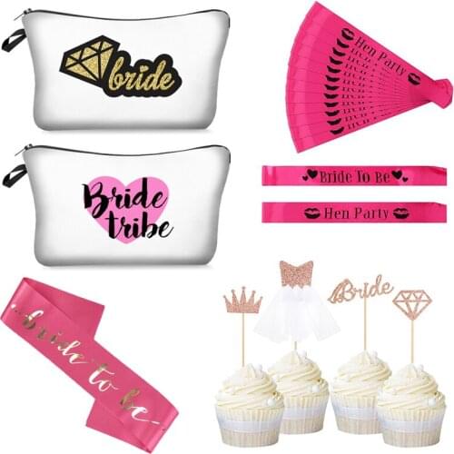 Bride To Be Groom Bridal Shower Wedding Hair rope Hen Night Decoration Gift Bachelorette Favorite Party Photo props