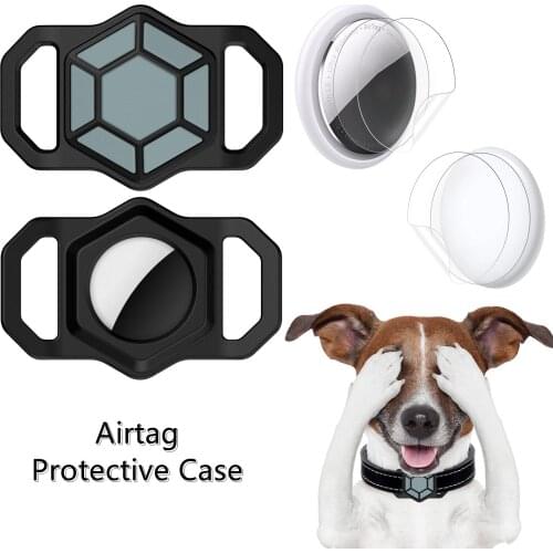 Pet Silicone Protective Case GPS Finder Dog Cat Collar Loop for Apple Airtags for Apple Locator Tracker Anti-lost Device Cover