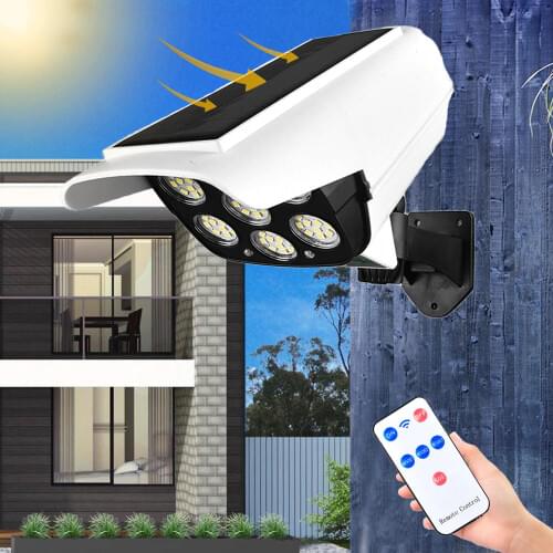 Solar Light Outdoors Garden 77 LED Solar Light With PIR Motion Sensor Dummy Camera Solar Lamp For Garden Security Outdoor