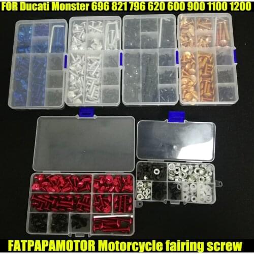 Universal Motorcycle Fairing Bolts Screw Moto Spring Bolts For Ducati Monster 696 821 796 620 600 900 1100 1200