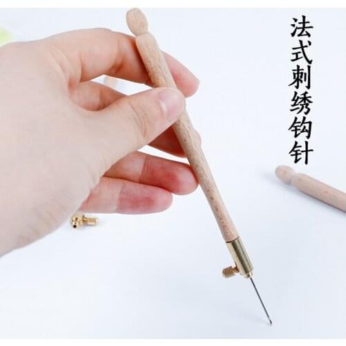 JAPAN Tambour/Luneville Hook with size needles 70-80-90-100/110 /Beading Lesage Embroidery tools Couture Bead neddle Embroidery