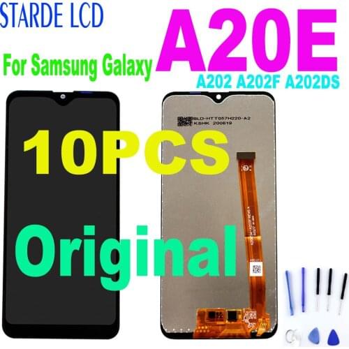 10PCS Original LCD For Samsung Galaxy A20E A202 A202F A202DS LCD Screen Touch Digitizer Assembly for Samsung A202 Replacement