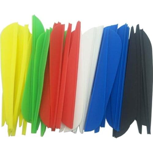 100pcs Archery Arrow Feather 3" Rubber Feather Drop Shape TPU Fletching Vanes Archery Arrow Feather Hunting Accessory