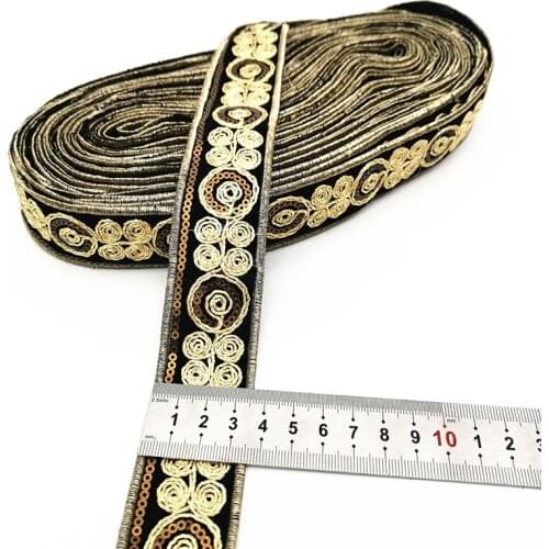 2 Yards Embroidery Flower Lace Fabric Trim Ribbon DIY Sewing Accessories Applique for Shoes Clothing Designer Fabric