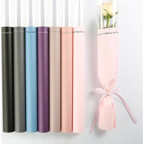 20 Sheets Clear Waterproof Flower Wrapping Paper Florist Bouquet Gift Packaging Floral Wraps Supplies Single Rose wrapping Paper