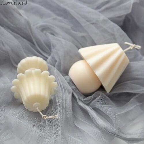 3D Lampstand Candle Mold New Aromatherapy Candle Fresh Style Decoration DIY Silicone Mold Candle Making Jars Soap Mold