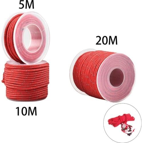 4mm Fluorescent Reflective Guyline Tent Rope Camping Cord Paracord Camping Accessories for Tarp,tent,shelter and Canopy