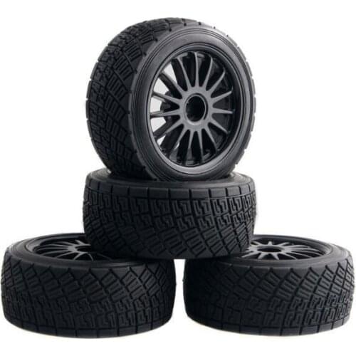 4pcs tires wheels tyre with foam tire tread for HPI WR8 on-road HSP 1/10 94177 RC Buggy off-road car short course truck