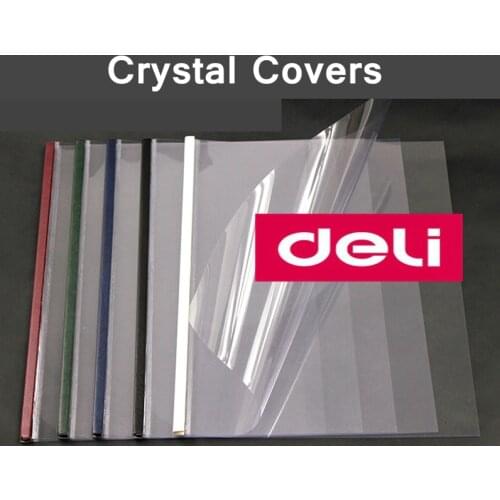 5PCS/LOT Deli A4 1-18mm(1-175pages) Steel spine thermal binding covers steel crystal cover matte cover book binding covers