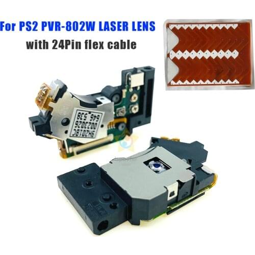 5pcs PVR-802W PVR802W laser head lens for PS2 Slim 70000 90000 For PS2 for Playstation 2 Accessory Ribbon Cable Laser Lens