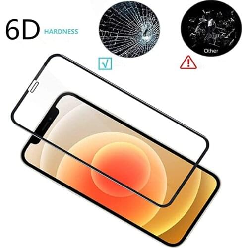 6D 9H Protection Glass on iphone 11 12 Pro Max Tempered Glass Screen Protector For iphone 11 Pro 12 mini 11 Coating Glass Film