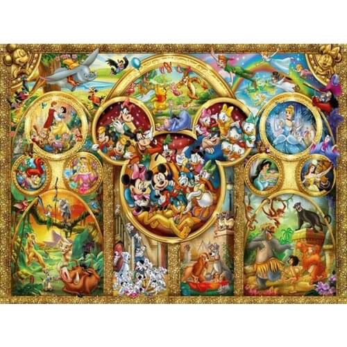 Disney 5D DIY Diamond Embroidery Cross Stitch Cartoon Full Square/Round Diamond Mosaic Diamond Painting Decoration