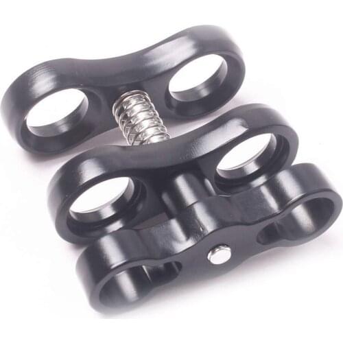 Aluminum CNC 1 inch Ball Butterfly Clip Diving Lights Arm Connected Accessories 360 Degree Clip Adapter Bracket Holder for Actio
