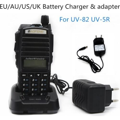 Baofeng EU/US/UK/AU Car Battery Charger Adapter For Baofeng UV-5R UV-82 Walkie Talkie UV 5R Ham Radio UV5R Two Way Radio UV 82