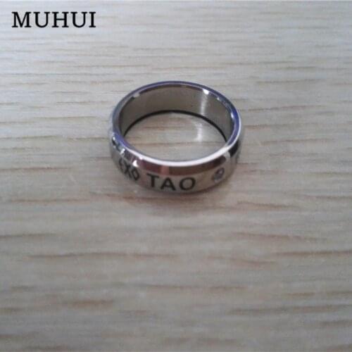 Free Shipping Kpop EXO Members KAI DO XIUMIN Rings For Women With Chain Free Size 7# B157