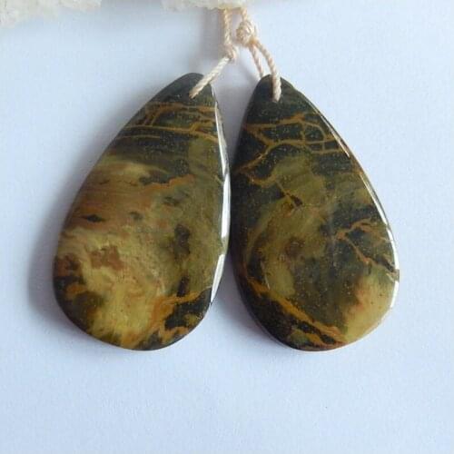 Semiprecious stone jewelry earring,wholesale gemstone,Chohua Jasper fashion woman Earring,38x22x4mm,11.6g