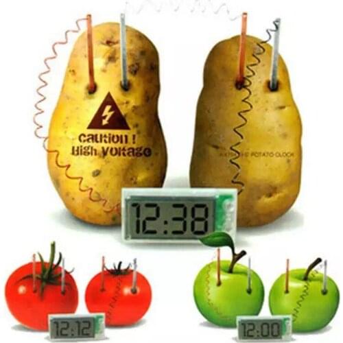 Kid Creative Educational Toy Potato Clock Environmental Protection DIY Technology Small Production Physical Experiment Equipment