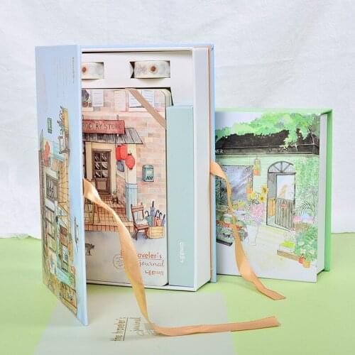 W19n Set w16 Stationery Diary n28 n34 Work Travel + 6 Colored Pens and Tape A5 Notebook Notebook Diary