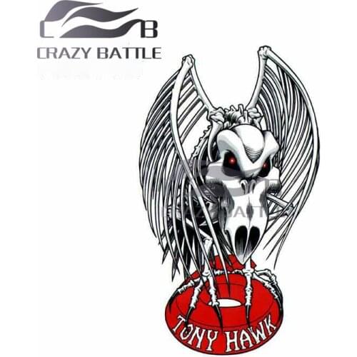 Crazy Battle 13 x 7.6cm for Birdhouse Tony Hawk Falcon Windshield Decal VAN Occlusion Scratch Car Stickers Anime Decoration