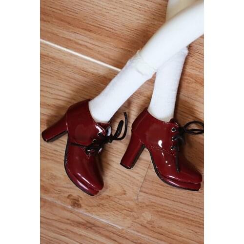 BJD doll shoes are suitable for 1/3 SD16 size fashion versatile thick heel lace-up high heel British boot girls shoes accessorie