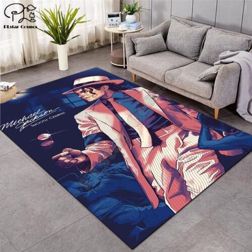 Michael Jackson carpet Square Anti-Skid Area Floor Mat 3D Rug Non-slip Mat Dining Room Living Room Soft Bedroom Carpet style-3