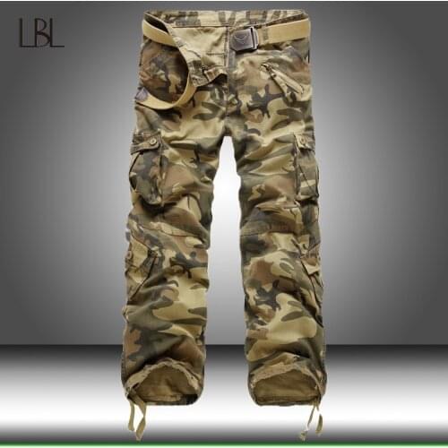 Tactical Pants Men Military Style Camouflage Many Pocket Pants Mens Camo Jogger Cotton Trousers Male Outdoor Streetwear