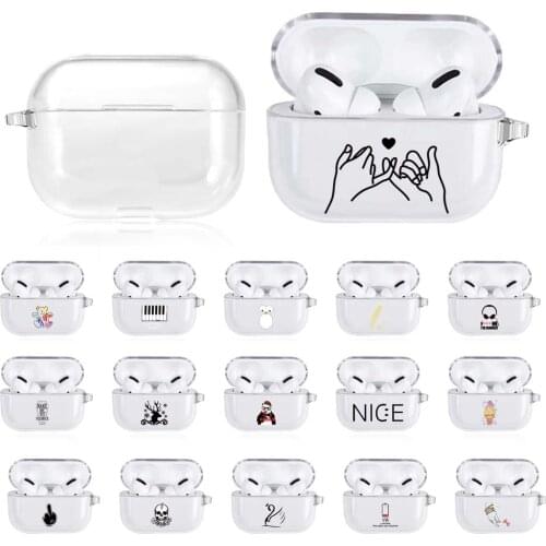 Soft Clear Silicone Case for Apple AirPods Pro Protective Bluetooth Wireless Earphone Cover Charging Box Bags