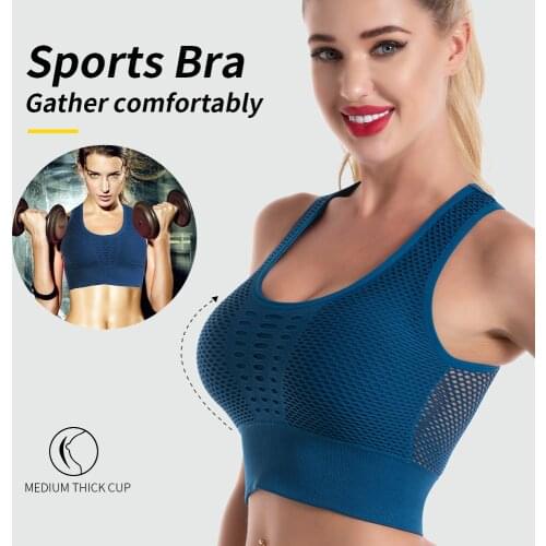 Bra Sports Bralette Sexy Mesh Strapless Bra Push Up Female Gym Fitness Sports Top Plus Size Women Seamless Running Bra Underwear