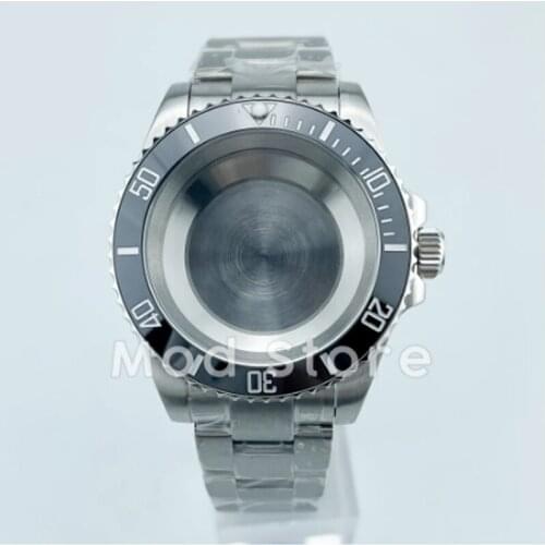 NEW High Quality 300M Tested Waterproof SUB Style Watch Case With Bracelet Sapphire Crystal Compatible with NH35 NH36 Movement