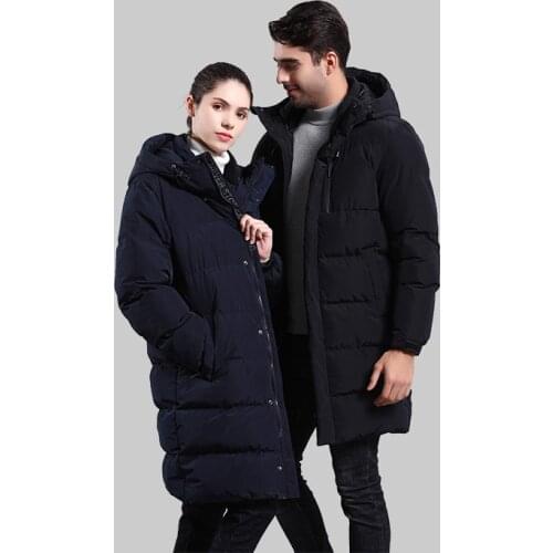 Couples Winter Warm Keeper Coats Men Thick Wadded Extra Long Hooded Cotton Padded Jackets Sports Trainning Overcoats AU-160